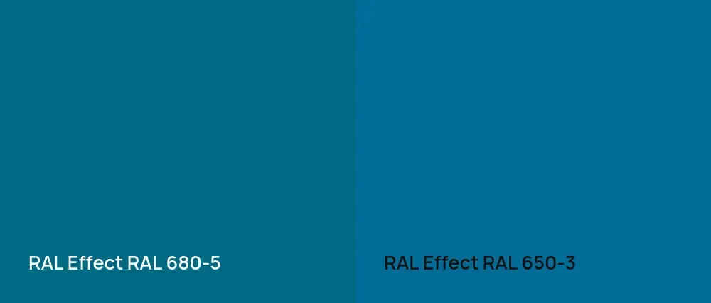 RAL Effect  RAL 680-5 vs RAL Effect  RAL 650-3