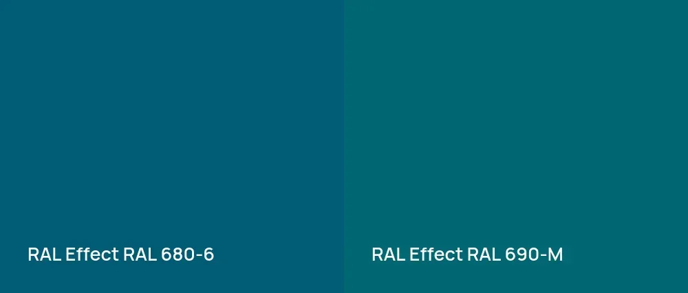RAL Effect  RAL 680-6 vs RAL Effect  RAL 690-M