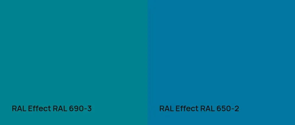 RAL Effect  RAL 690-3 vs RAL Effect  RAL 650-2