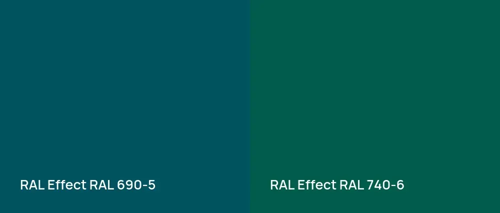 RAL Effect  RAL 690-5 vs RAL Effect  RAL 740-6