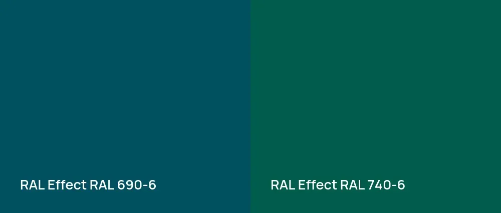 RAL Effect  RAL 690-6 vs RAL Effect  RAL 740-6