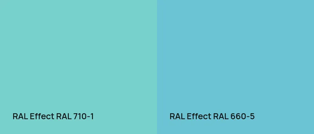 RAL Effect  RAL 710-1 vs RAL Effect  RAL 660-5