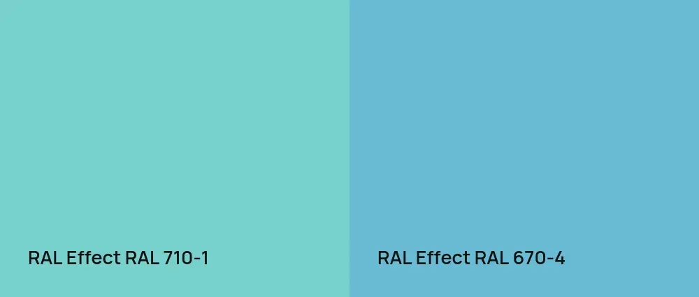RAL Effect  RAL 710-1 vs RAL Effect  RAL 670-4