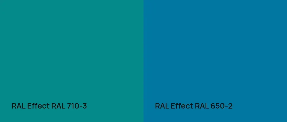 RAL Effect  RAL 710-3 vs RAL Effect  RAL 650-2