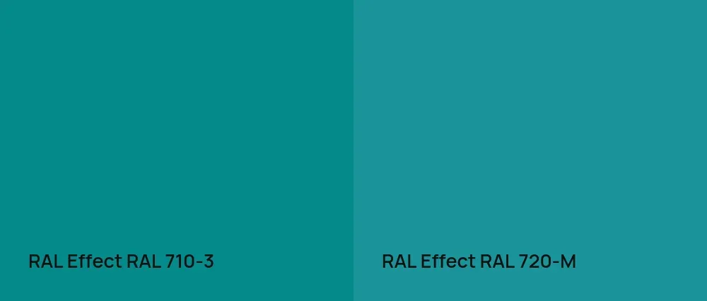 RAL Effect  RAL 710-3 vs RAL Effect  RAL 720-M