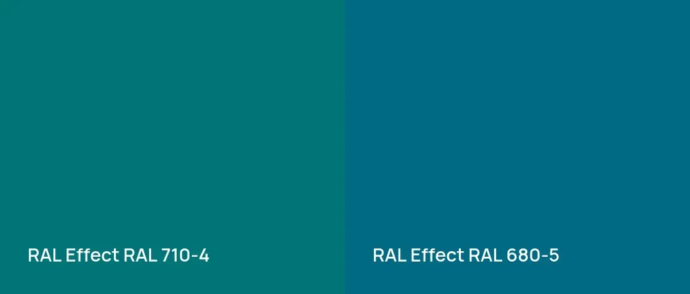 RAL Effect  RAL 710-4 vs RAL Effect  RAL 680-5