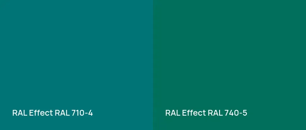 RAL Effect  RAL 710-4 vs RAL Effect  RAL 740-5