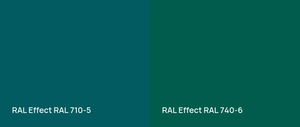 RAL Effect  RAL 710-5 vs RAL Effect  RAL 740-6