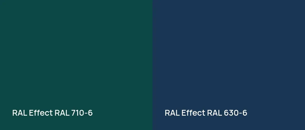 RAL Effect  RAL 710-6 vs RAL Effect  RAL 630-6