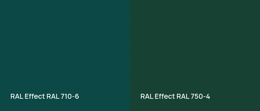 RAL Effect  RAL 710-6 vs RAL Effect  RAL 750-4