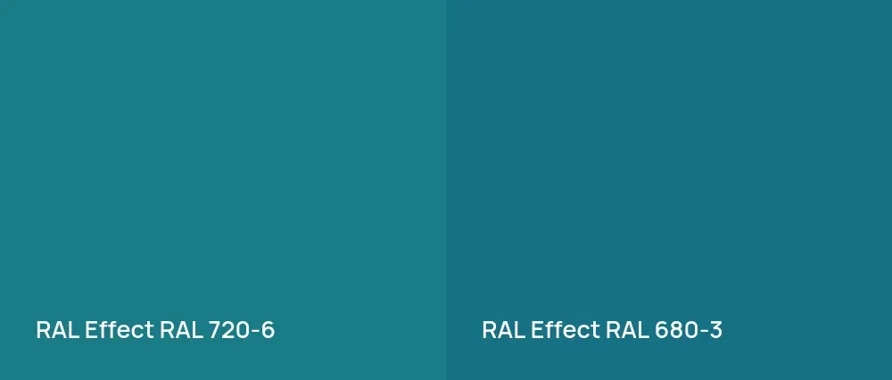 RAL Effect  RAL 720-6 vs RAL Effect  RAL 680-3