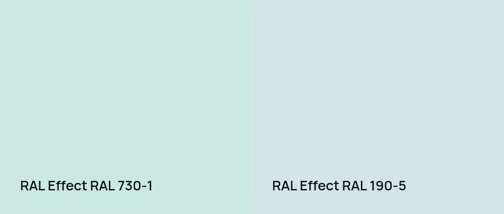 RAL Effect  RAL 730-1 vs RAL Effect  RAL 190-5