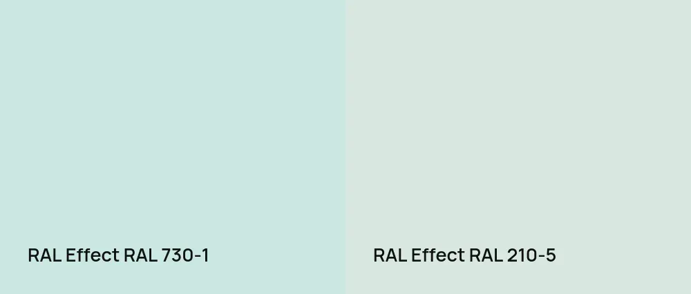 RAL Effect  RAL 730-1 vs RAL Effect  RAL 210-5