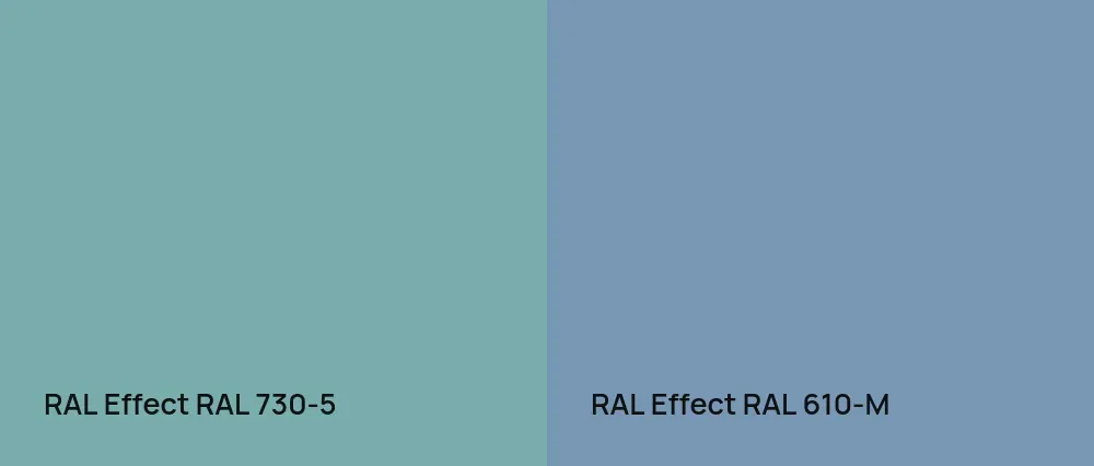 RAL Effect  RAL 730-5 vs RAL Effect  RAL 610-M