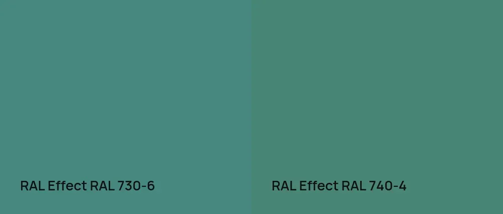 RAL Effect  RAL 730-6 vs RAL Effect  RAL 740-4
