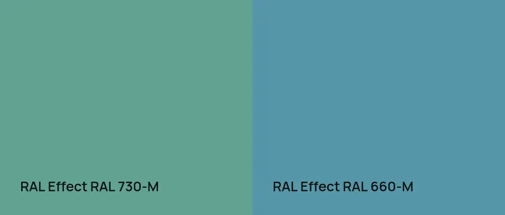 RAL Effect  RAL 730-M vs RAL Effect  RAL 660-M