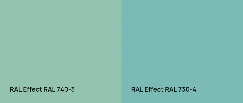 RAL Effect  RAL 740-3 vs RAL Effect  RAL 730-4