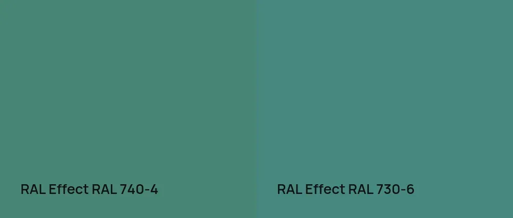 RAL Effect  RAL 740-4 vs RAL Effect  RAL 730-6