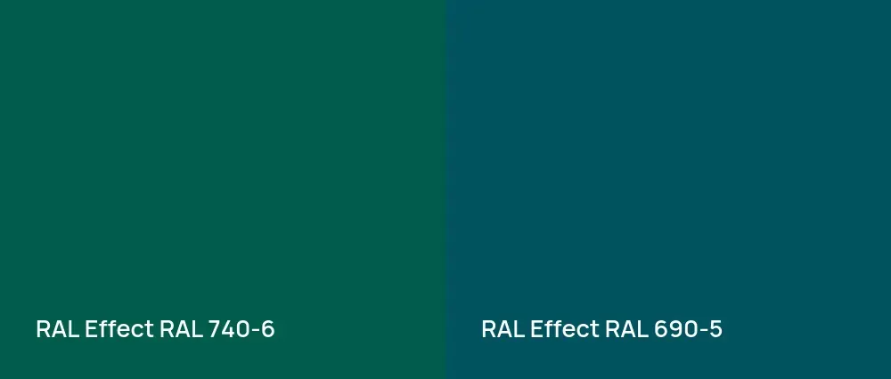 RAL Effect  RAL 740-6 vs RAL Effect  RAL 690-5
