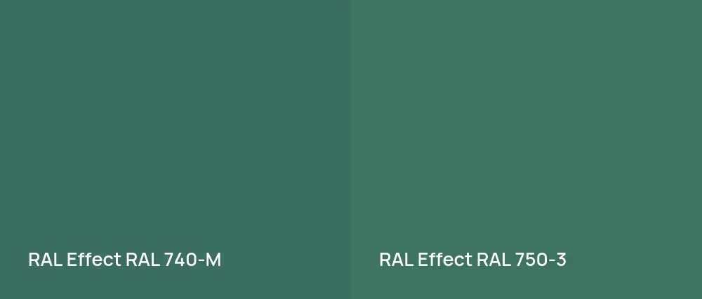 RAL Effect  RAL 740-M vs RAL Effect  RAL 750-3