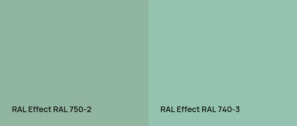 RAL Effect  RAL 750-2 vs RAL Effect  RAL 740-3