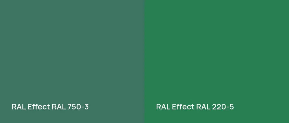 RAL Effect  RAL 750-3 vs RAL Effect  RAL 220-5