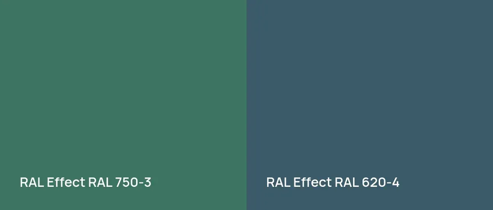 RAL Effect  RAL 750-3 vs RAL Effect  RAL 620-4