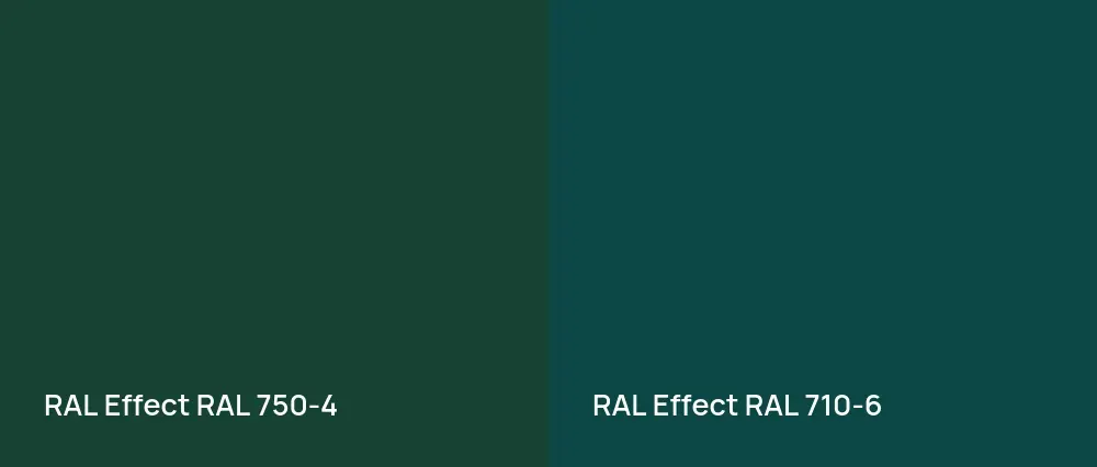 RAL Effect  RAL 750-4 vs RAL Effect  RAL 710-6