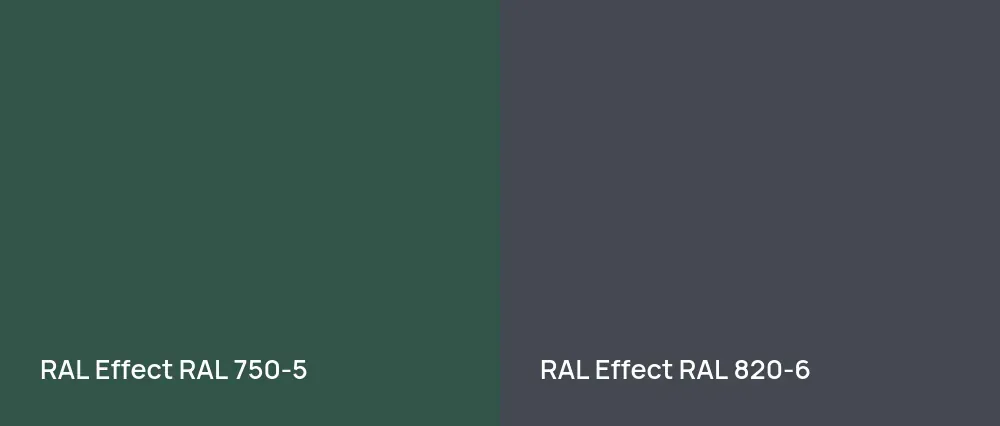 RAL Effect  RAL 750-5 vs RAL Effect  RAL 820-6