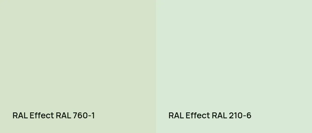 RAL Effect  RAL 760-1 vs RAL Effect  RAL 210-6