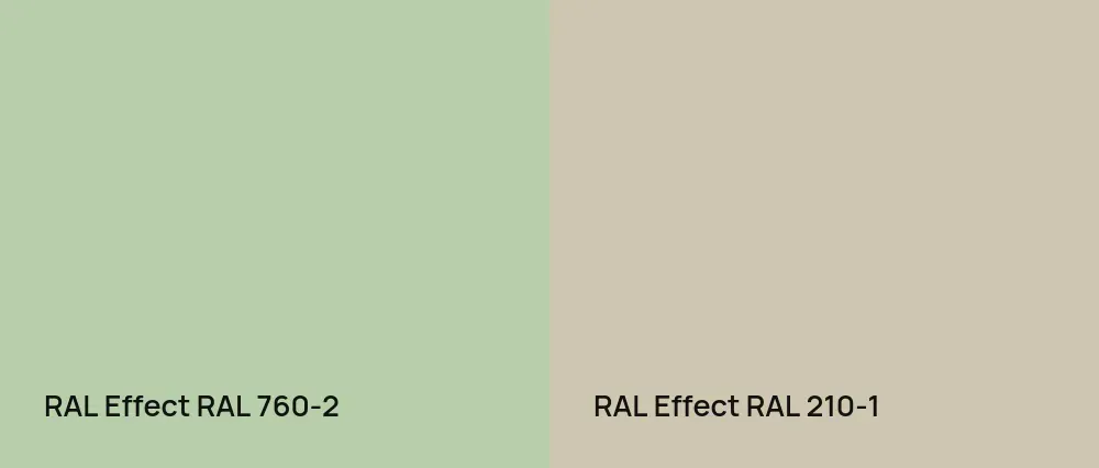 RAL Effect  RAL 760-2 vs RAL Effect  RAL 210-1