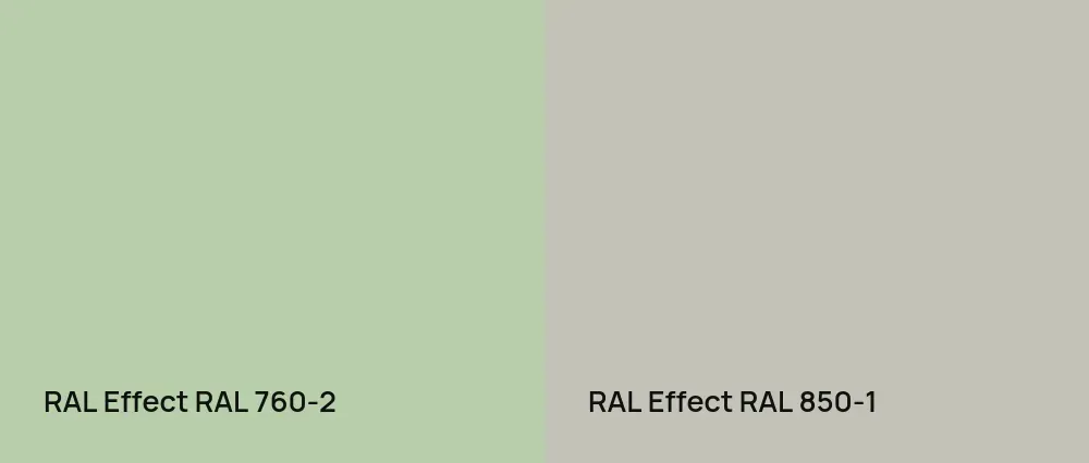RAL Effect  RAL 760-2 vs RAL Effect  RAL 850-1