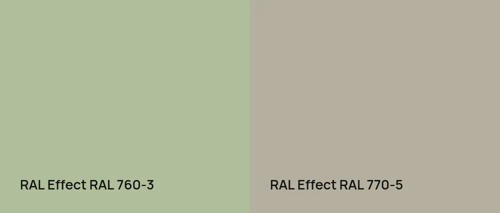 RAL Effect  RAL 760-3 vs RAL Effect  RAL 770-5