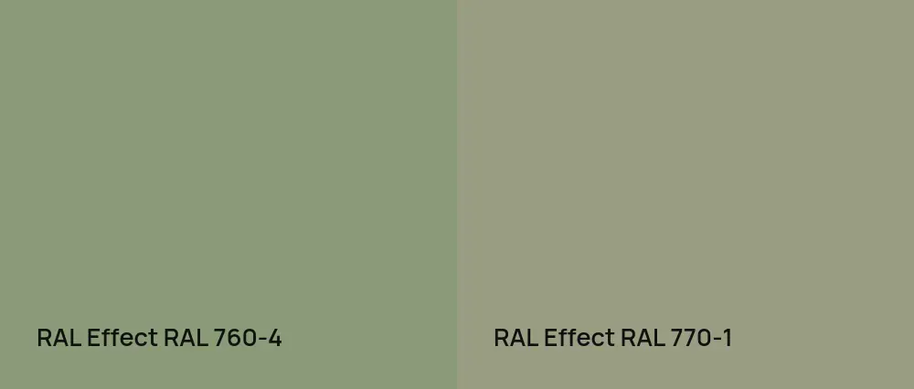 RAL Effect  RAL 760-4 vs RAL Effect  RAL 770-1