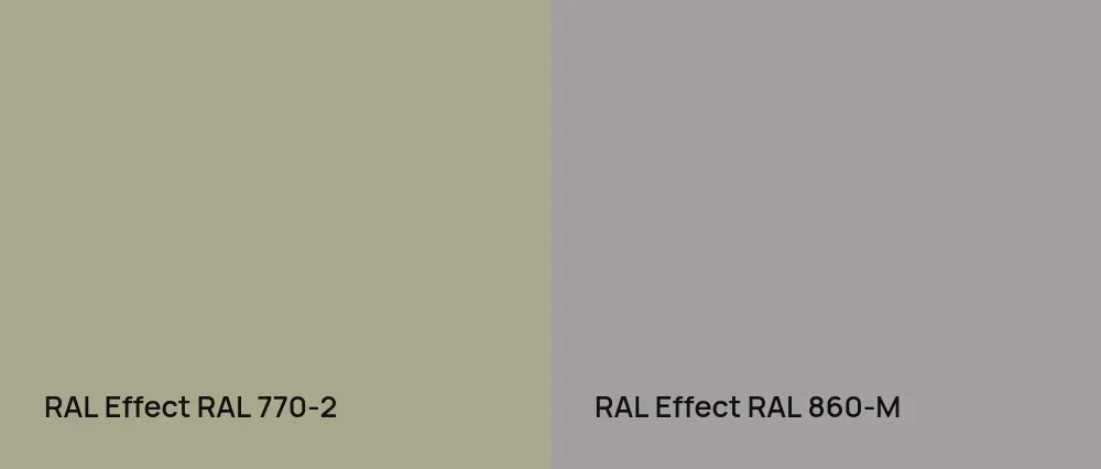 RAL Effect  RAL 770-2 vs RAL Effect  RAL 860-M