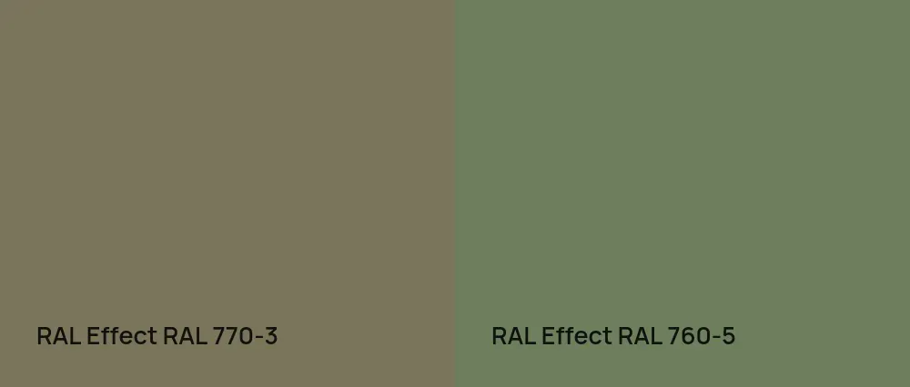 RAL Effect  RAL 770-3 vs RAL Effect  RAL 760-5