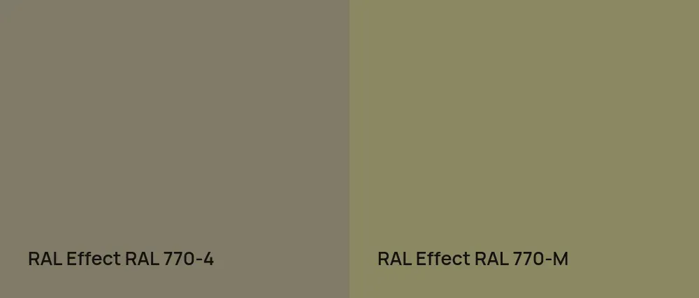 RAL Effect  RAL 770-4 vs RAL Effect  RAL 770-M
