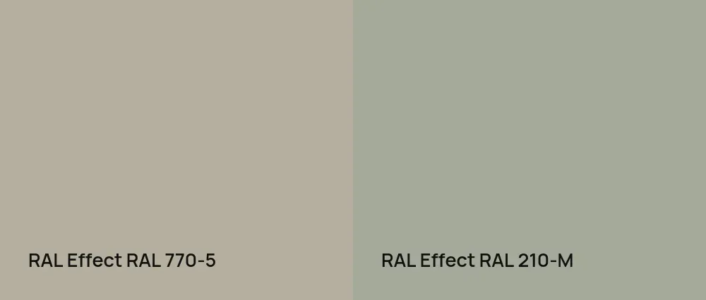 RAL Effect  RAL 770-5 vs RAL Effect  RAL 210-M