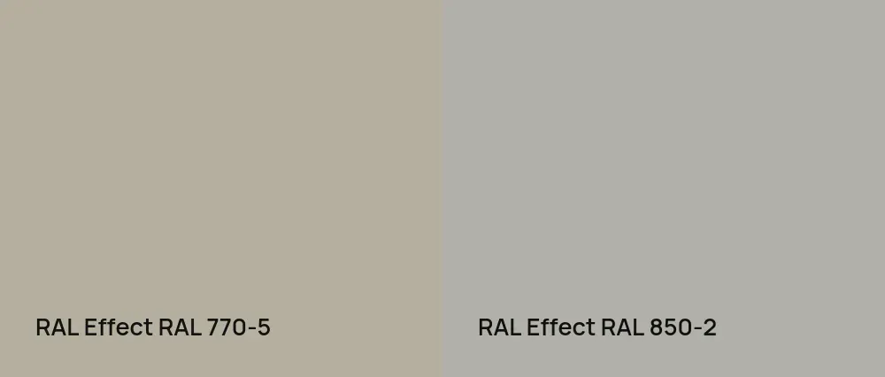 RAL Effect  RAL 770-5 vs RAL Effect  RAL 850-2