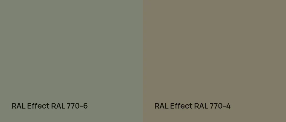 RAL Effect  RAL 770-6 vs RAL Effect  RAL 770-4