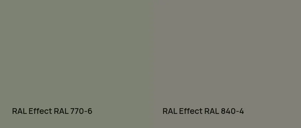 RAL Effect  RAL 770-6 vs RAL Effect  RAL 840-4