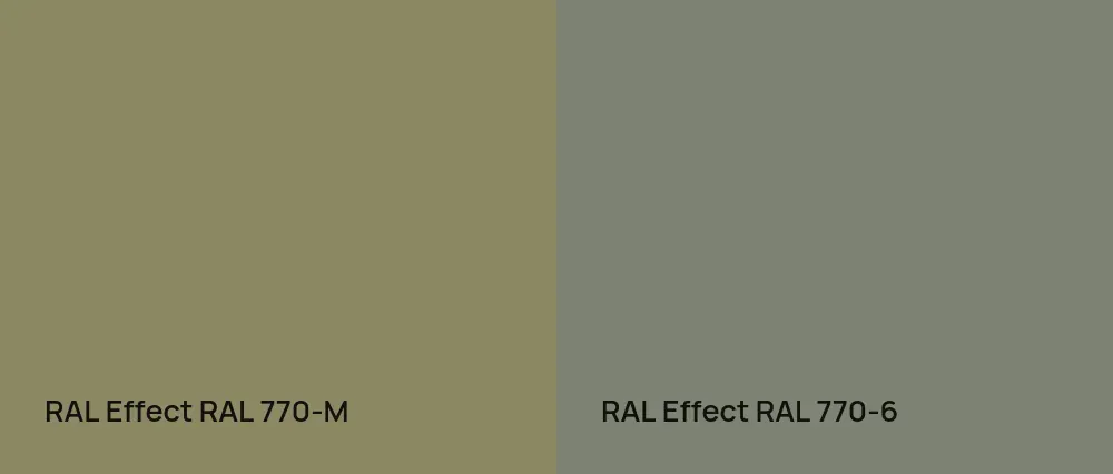 RAL Effect  RAL 770-M vs RAL Effect  RAL 770-6