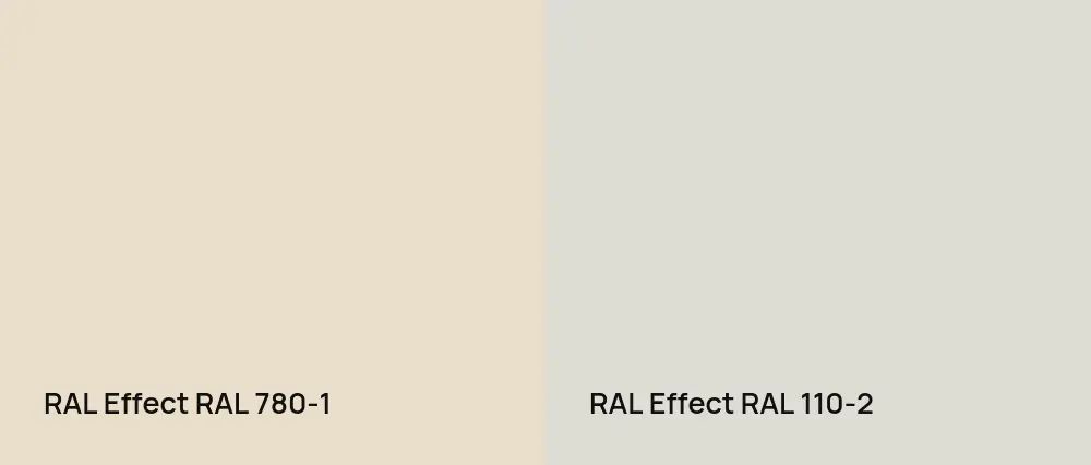 RAL Effect  RAL 780-1 vs RAL Effect  RAL 110-2