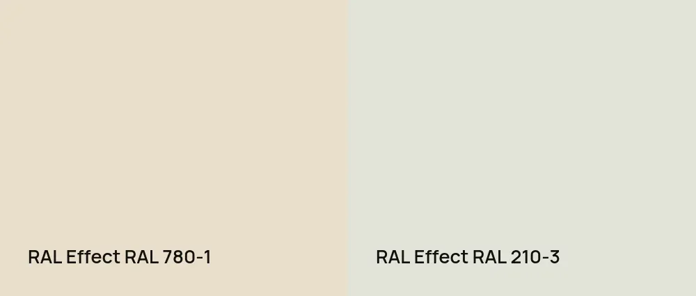 RAL Effect  RAL 780-1 vs RAL Effect  RAL 210-3