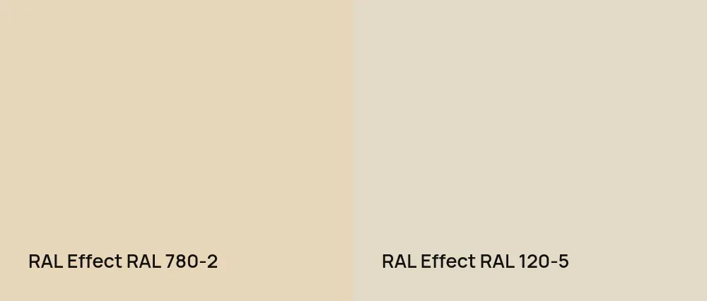 RAL Effect  RAL 780-2 vs RAL Effect  RAL 120-5