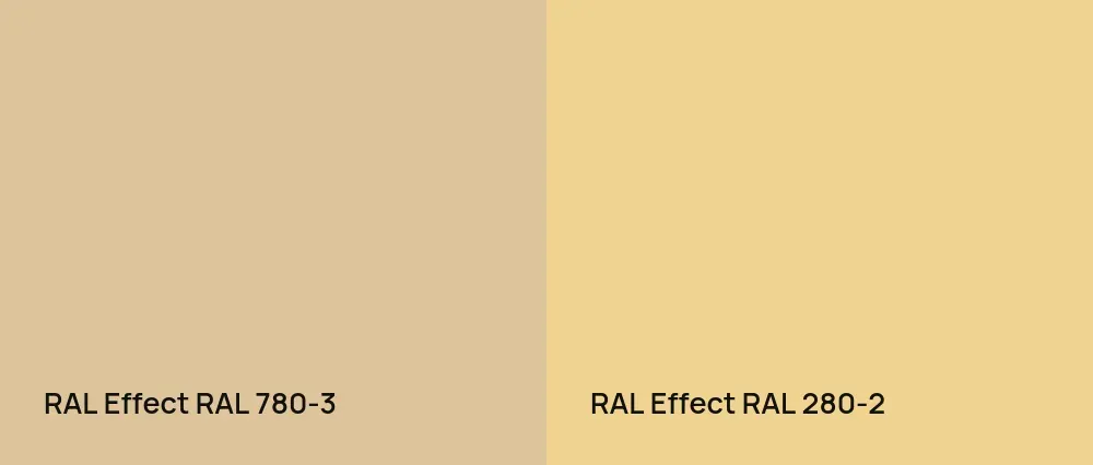 RAL Effect  RAL 780-3 vs RAL Effect  RAL 280-2