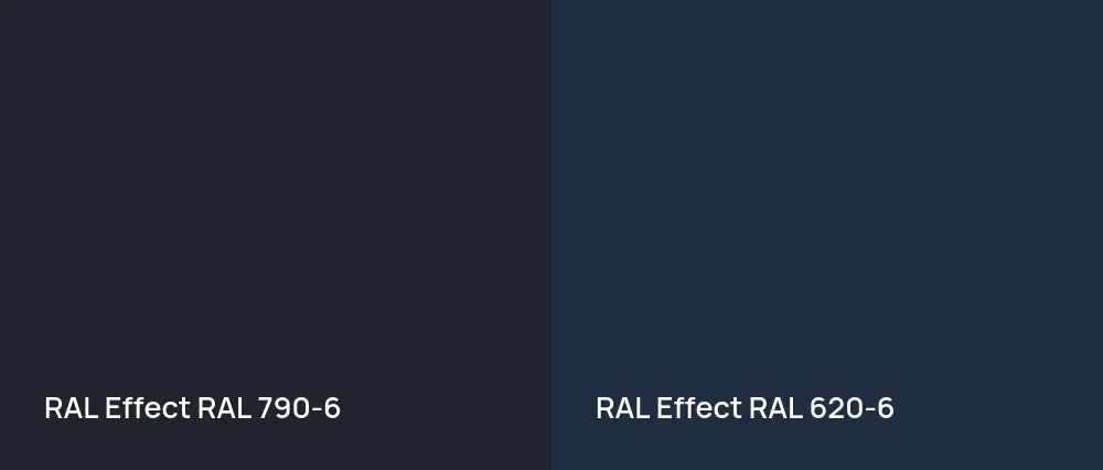 RAL Effect  RAL 790-6 vs RAL Effect  RAL 620-6