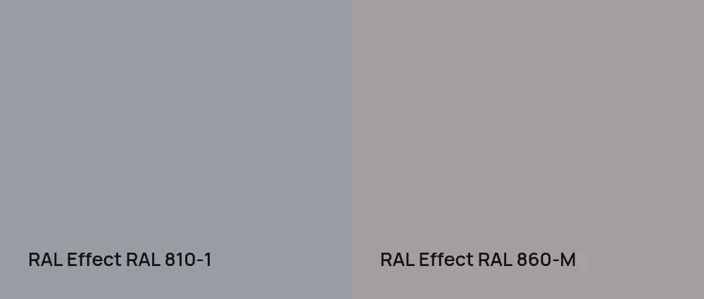 RAL Effect  RAL 810-1 vs RAL Effect  RAL 860-M