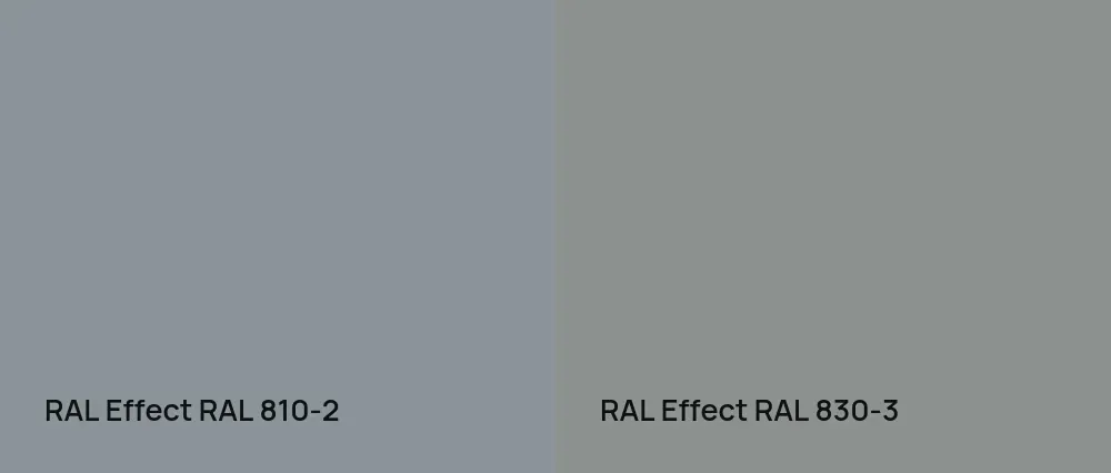 RAL Effect  RAL 810-2 vs RAL Effect  RAL 830-3