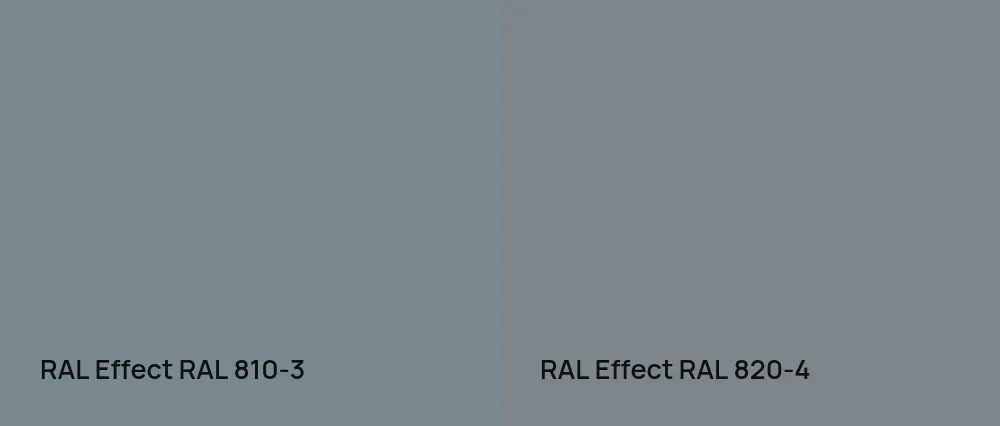 RAL Effect  RAL 810-3 vs RAL Effect  RAL 820-4